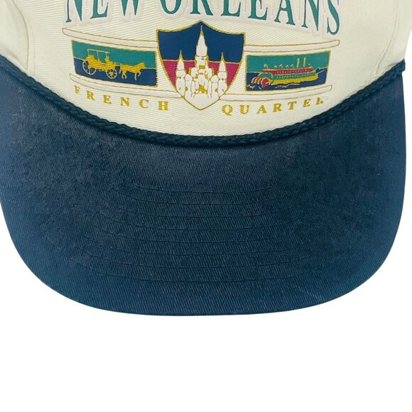Vintage 90's New Orleans French Quarter Rope Adjustable Snapback Dad Hat Cap - Picture 2 of 8